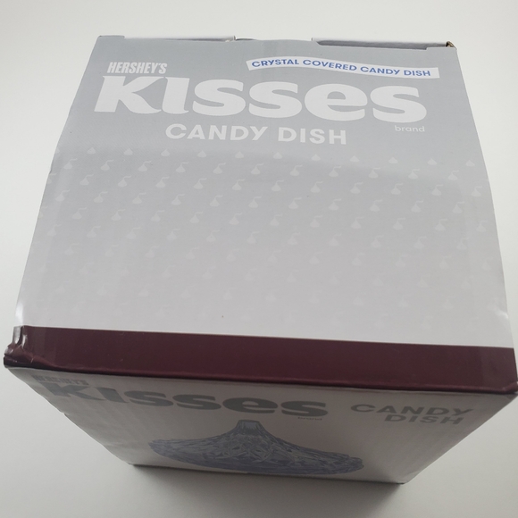 Hershey’s Kisses Crystal Clear Covered Candy Dish Godinger 5" Iridescent Glass - Picture 7 of 7